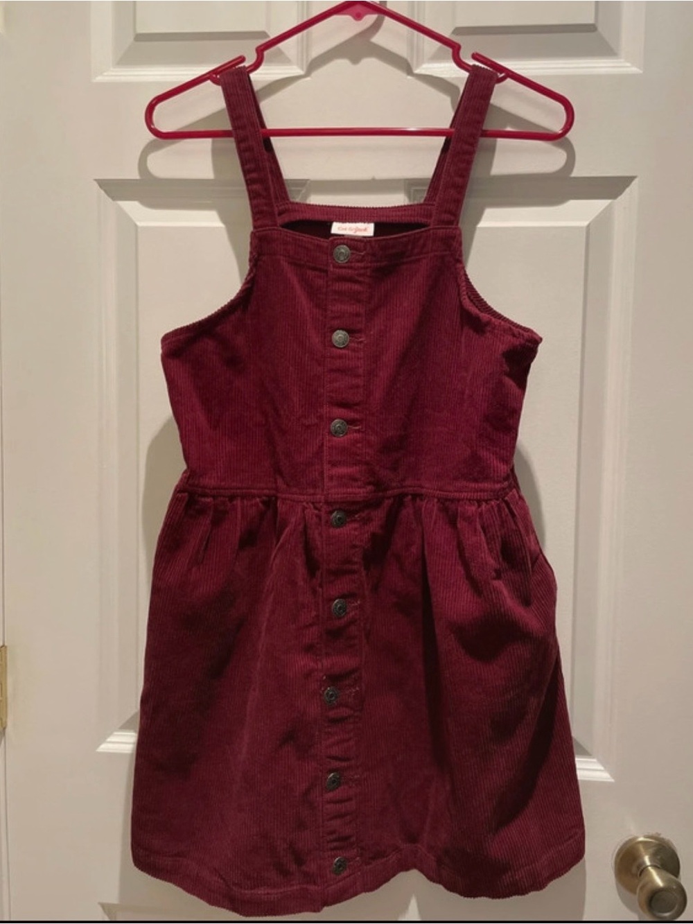 Cat & Jack corduroy jumper burgundy big girls size XL (14/16)